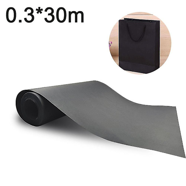 Svart Kraftpappersrulle - 12 Tum X 30,5 Meter - Återvinningsbart Papper för Hantverk, Konst, Inpackning, Förpackning