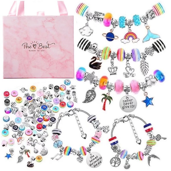 Piger Charm Armbånd Making Kit Gør-det-selv Smykke Making Kit til børn Børn Mand