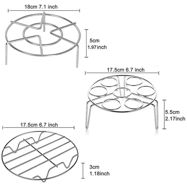 Ruostumattomasta Teräksestä Valmistettu Höyryteline Keittoa Varten, Trivet-Telinepidike, Munahöyrystin, Korikori Painekattilaan