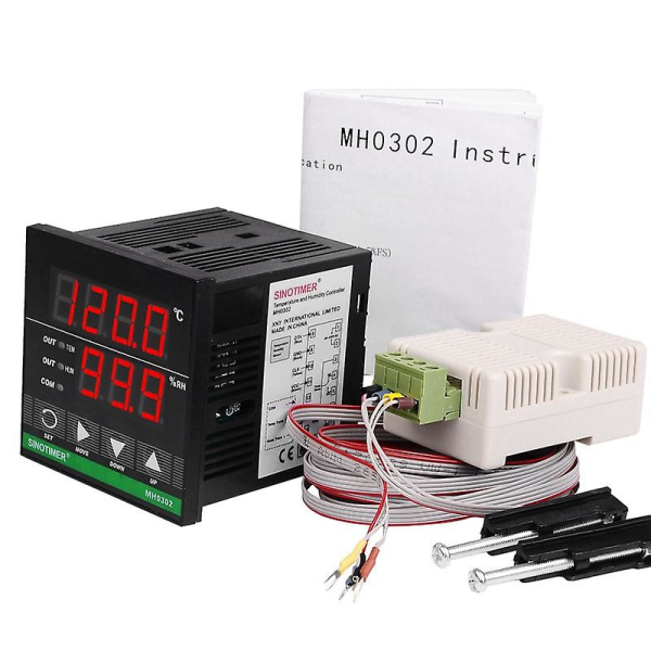 Temperaturregulator, MH0302 Panelmonterad digital temperatur- och fuktighetsregulator