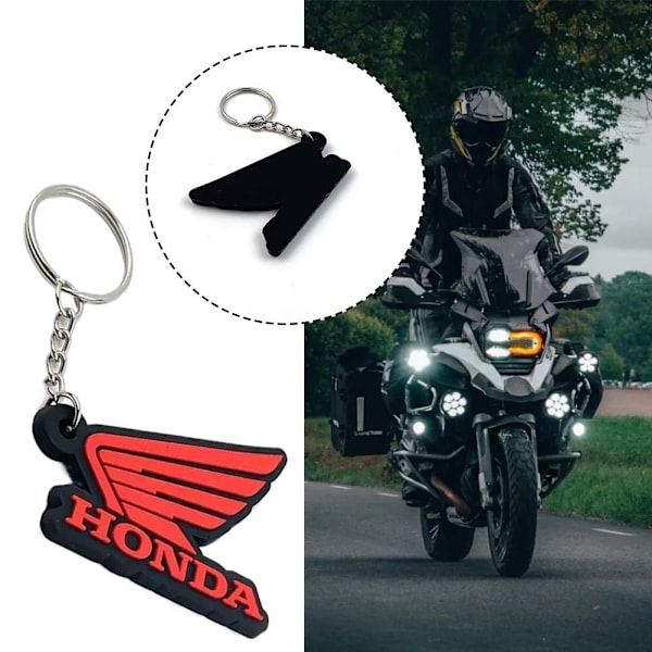 Til Honda Motorcykel Nøglering Gummi Nøglering Logo Nøglering 3D Lille