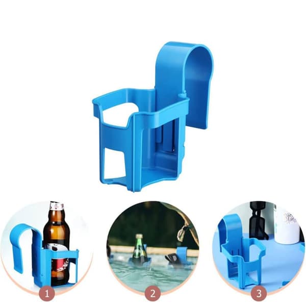 4-pack poolmugghållare, tillverkade av plast, spillsäker