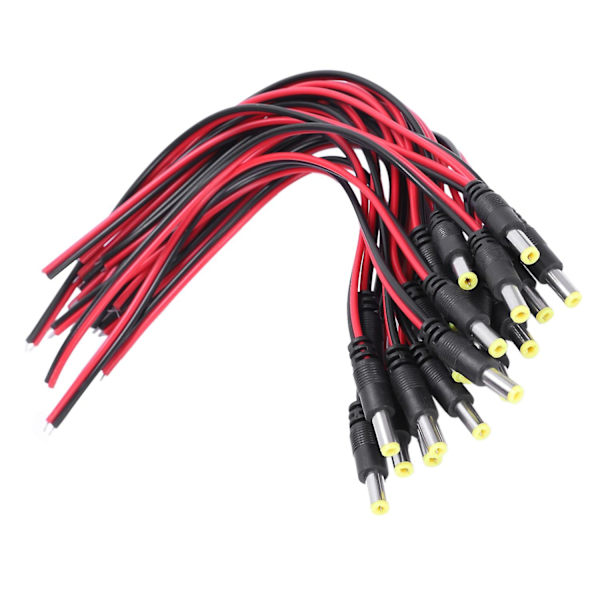 20 st 5,5 x 2,1 mm Han DC-strömstickpropp CCTV-kamera Strömförsörjningskabel