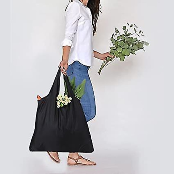 Genanvendelig Indkøbspose, Foldbar Shopper, 3 stk. Sæt - Vaskbar, Holdbar Og Letvægts