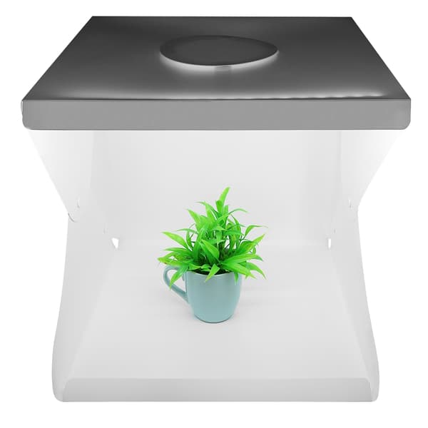 Mini valohuone LED-valokuvausstudio valaistustelttalaatikko 2 taustalla varustetulla laukulla
