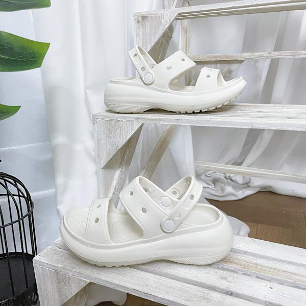 Trendiga Sandaler i Enfärgad Design, Andningsbara, Öppna Tår, Lätta och Bekväma, Halksäkra Sandaler för Inomhus, Utomhus och Strand, Sommar Black 26-27