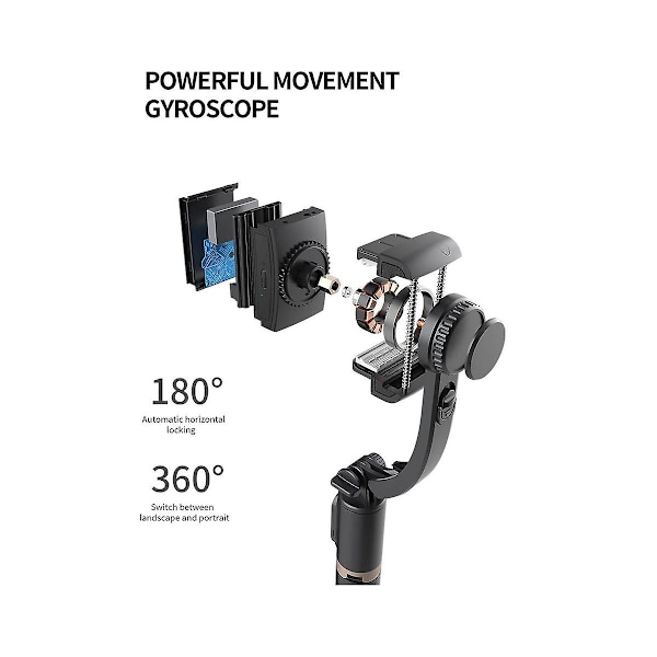 Håndholdt Gimbal Smartphone Bluetooth Håndholdt Stabilisator Med Tripod Selfie Stick Foldbar Gimbal Fo