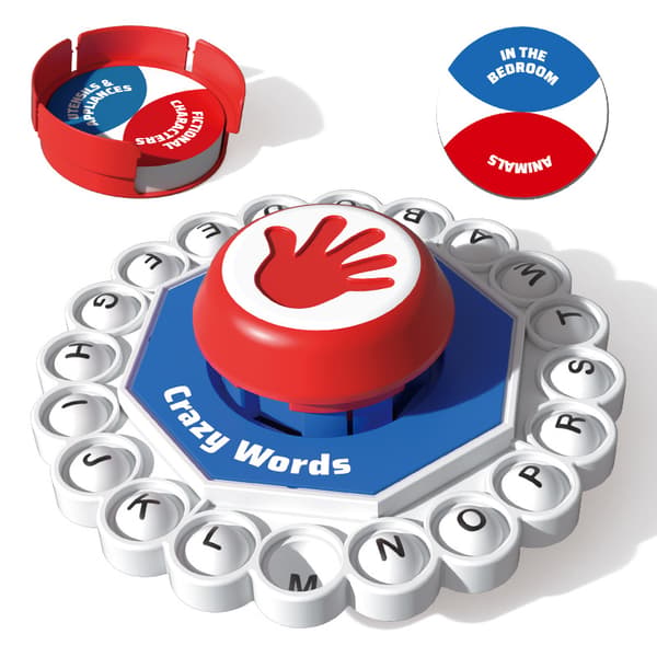Crazy Letter Word Press -lautapeli, nopeatempoinen perhejuhlapeli