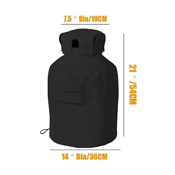20 Lbs Propantanköverdrag, Resetrailer Propantanköverdrag, Vatten- & Slitstarkt, Resa & Camping