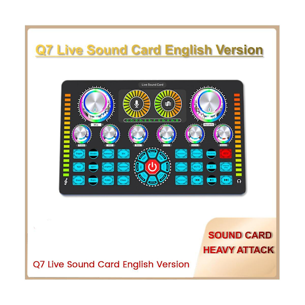 Live Sound Card Studio Record Soundcard Bluetooth Mikrofon Mixer Röstväxlare Live Streaming Sou