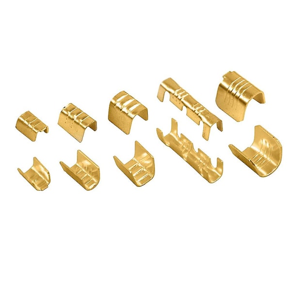 600 stk U-formet kobberringterminaler Ikke-isolerte kabeltråd Spade Butt Connector Kit 454a/454b/4
