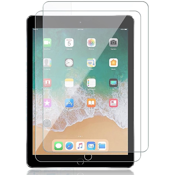 2 stk Herdet Glass Film for iPad Air / Air 2 9,7 tommer Herdet iPad 2018 Herdet Glass 9H HD, Knusesikkert Beskyttelsesfilm