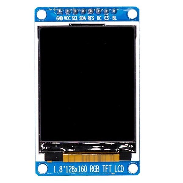 1,8 Tums LCD-Skärmmodul Fullfärg 128x160 RGB SPI TFT LCD-Skärmmodul ST7735S 3.3V Ersättning