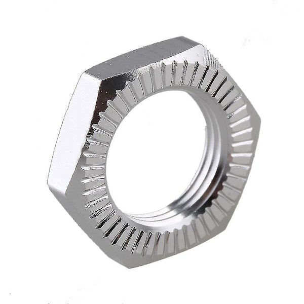 17 mm:n pyörän kuusiokoloisen mutterin suojakansi N10177 RC1:8 -mallin autolle, hopea