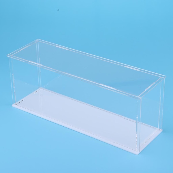 Transparent Akryl Displayboks Bakke Støvfri Opbevaring Visningsboks 28x8x11cm