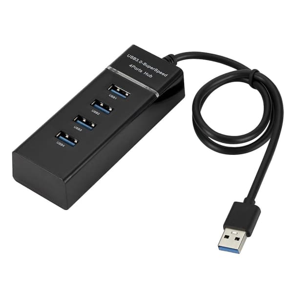 USB 3.0 Hub 4 Port Adapter USB 2.0 Splitter Høyhastighets USB 3.0