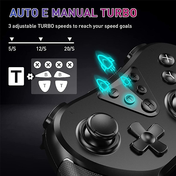 Trådløs Switch til Switch/Switch Lite/, Switch Fjernbetjening Gamepad med Joystick /programmerbar
