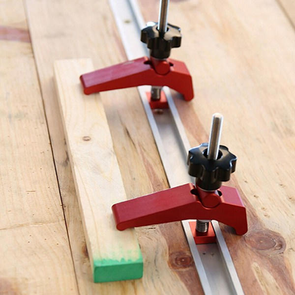 Arbetsbänksblock i ren aluminiumlegering med spårstöd
