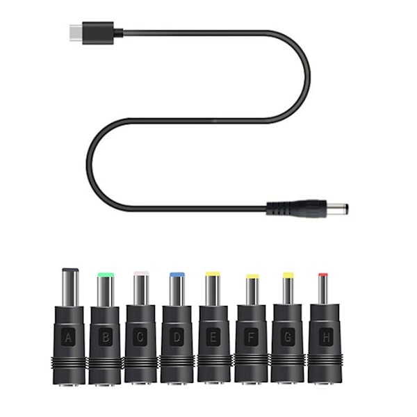 Type-C til PD-12V DC-adaptere Opladningskabel Strømkabel Stik-adapter
