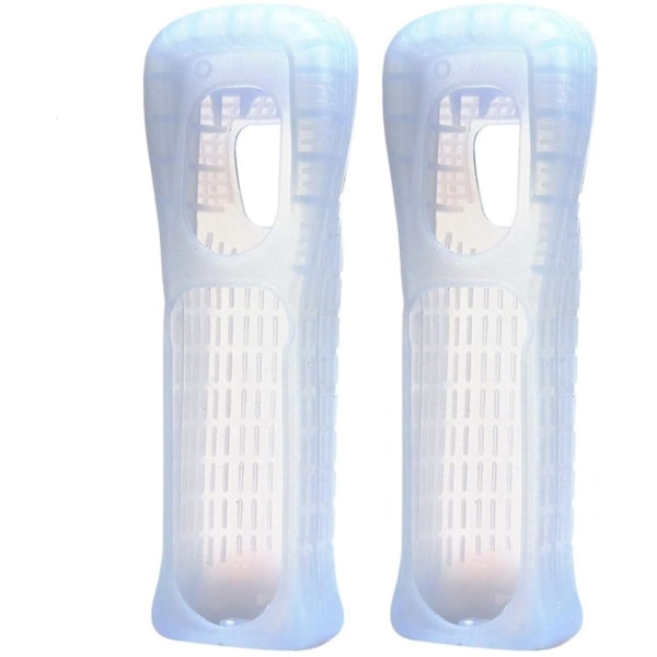 2-pakning myke silikonbeskyttelsesdeksler for Nintendo Wii-fjernkontroller