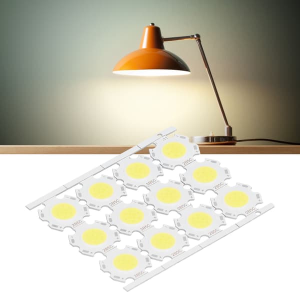 12 stk. LED-chips COB-lysemitterkomponent 5W 15-17V til DIY-spotlights Downlight Loftlampe Hvidt Lys