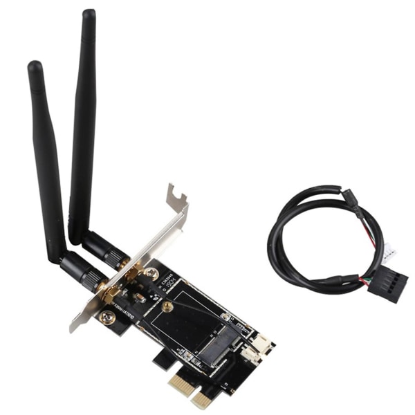 Desktop Wireless Wifi Bluetooth Nätverkskort Adapter Pcie To M.2 Expansion Card Wifi Adapter M.2 Ng