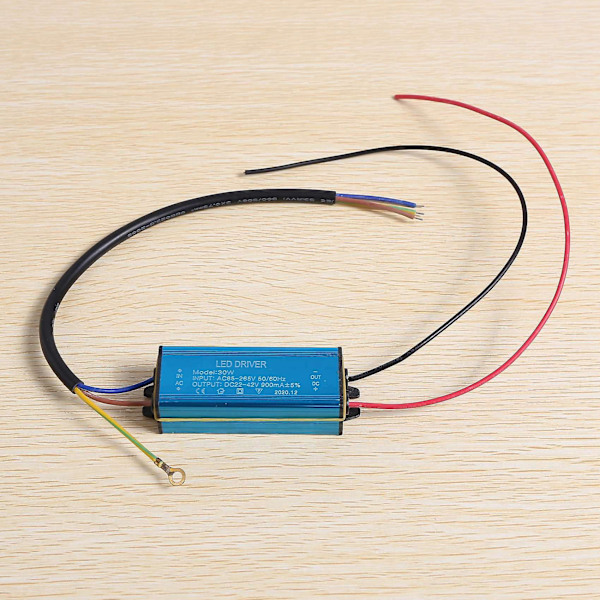2x 30W LED Driver Konstant Strømdriver Strømforsyning Transformer Vandafvisende