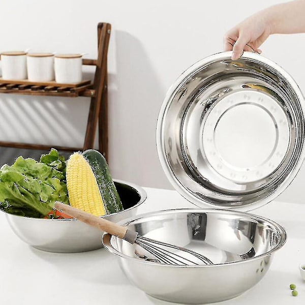 Serveringsbestik i rustfrit stål Køkken skåle Korn skål Frugt skål Suppe skål