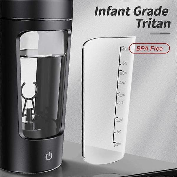 Elektrisk Protein Shaker Flaske, Mixer Flasker til Kaffe, Mælk, Chokolade
