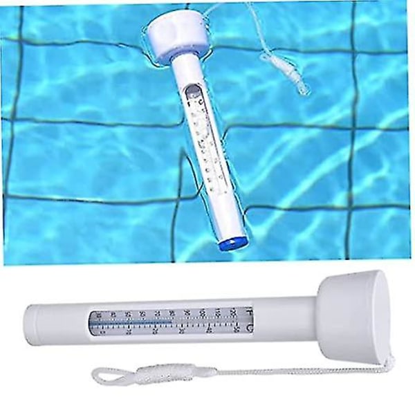 Vattentermometrar, poolvattentermometer med snöre, flytande utomhustermometer för pool, badvatten, etc.