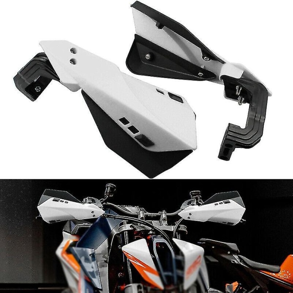 Hvid Universal Motorcykel Håndbeskyttelse Motocross Håndbeskyttelse Protector Til Motorcykel 22mm Styr P (haoyi