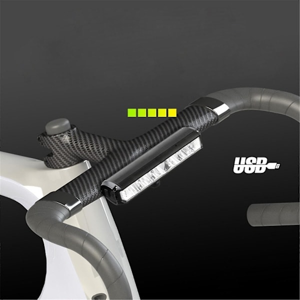 Genopladelig Cykellygte LED Cykellygte Udendørs Lommelygte Cykel Forreste Styr Lys Fk