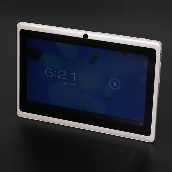 7 tommer Kids Tablet Android Core Dual Camera Wifi Education Game Gave til piger Hvid