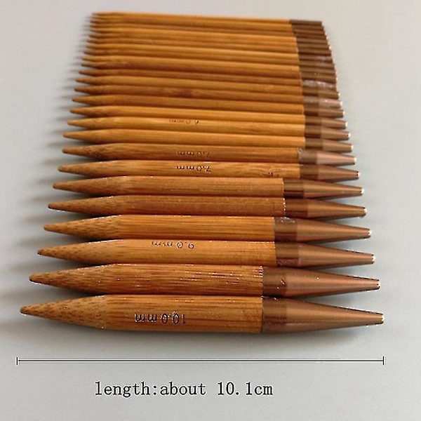 13 Par Stickningsnålar Set Kolfiber Bambu Utbytbara Cirkulära Stickning Sy Stickning Virka Hoo