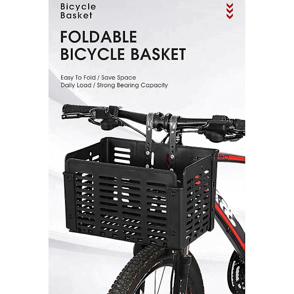 Foldbar Mtx Bagagekurv til Bagagebærer, Sort, 31,5 X 22,5 x 20,5 cm/12,4 X 8,8 X 8,0 tommer (åben) Universal Cykelkurv