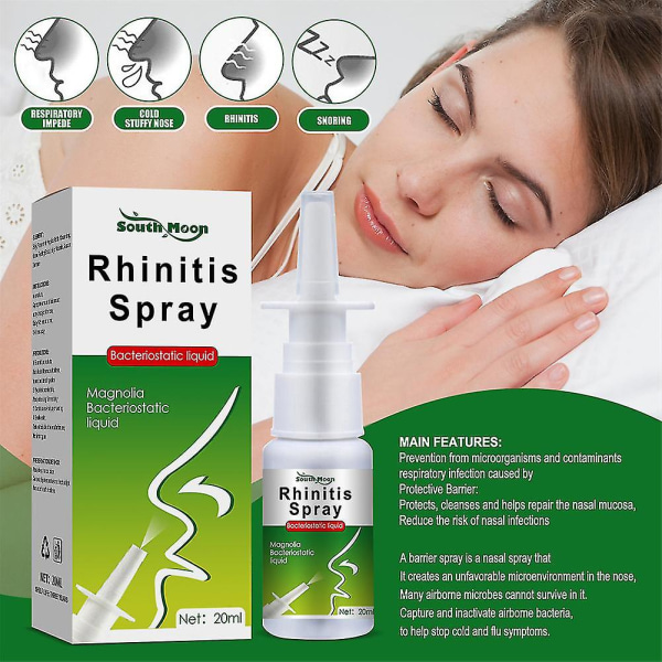 3st Rhinitis Nässpray Naturlig Snabblindring Nässpray Nysningar Bihåleinflammation Snarkning