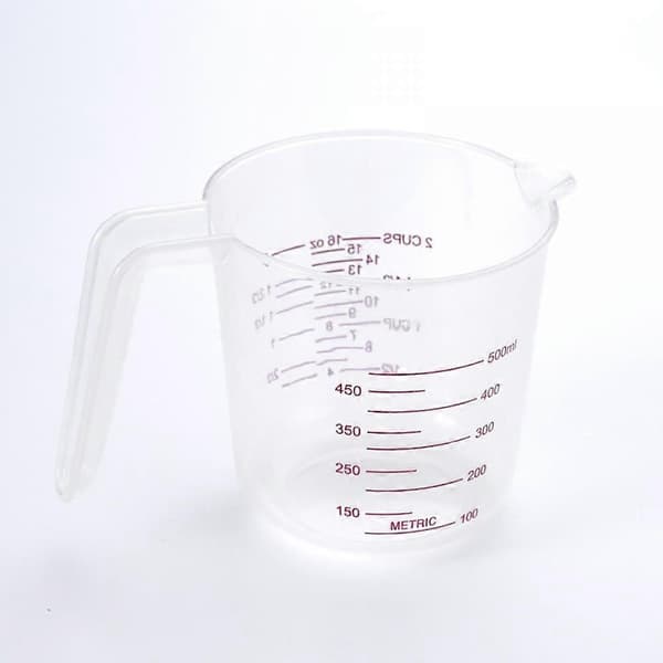Kök Dedikerad 500ml Mätkopp, Mätkopp för Bakning och Matlagning, Oz/kopp Multi Skala Precision Pp Plast Mätkopp