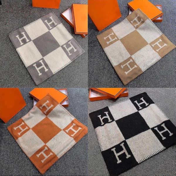 45x45cm H-formad Kuddfodral i Ull och Kashmir för Vardagsrum, Soffa, Flygplan