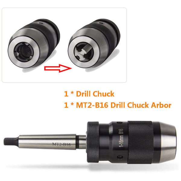 Ledade stavar med MT2-b16 chuck + 1-16 b16 Självspännande chuck Mohs nr 2 Ledade stavar