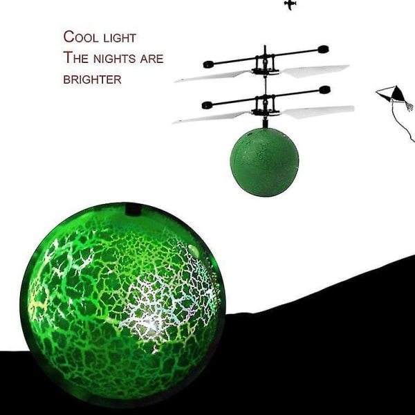 RC-helikopter med infraröd induktion, flygande boll med LED-lampa, leksak för barn