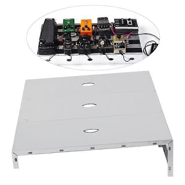 3 stk. Gitarpedalbrett i aluminium for flyeffekter, musikkinstrumenttilbehør, sølv