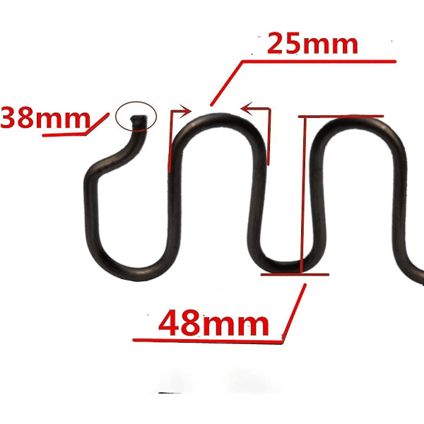 2024 Bclla Zkenyao-fjeder 5 stk 40-80 mm Længde 4 mm Tråddiameter Fjederstål Reparation Sofa Fjeder Sofa Fjeder, Mere Holdbar (længde: 55 cm Længde)