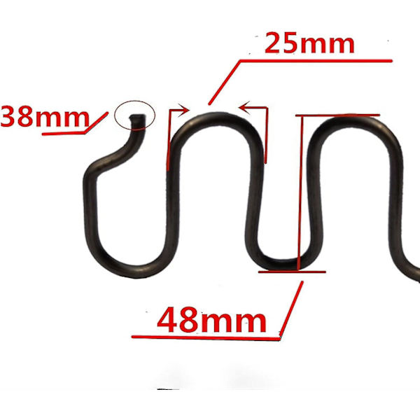 2024 Bclla Zkenyao-jousi 5 kpl 40-80 mm pituus 4 mm langan halkaisija jousi teräs korjaus sohva jousi sohva jousi, kestävämpi (pituus: 55 cm)