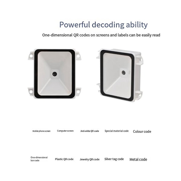 Inbyggd 2D streckkodsläsare USB QR streckkodsläsare RS232 TTL Interface Kiosk Liten fast installation streckkodsskrivare