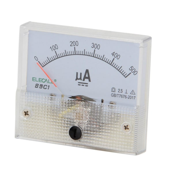 85C1-A DC 0 - 500UA Pointer DC Amperemeter Analog ström Panel Ampere Meter för tryckregulator distributionsboxar, etc