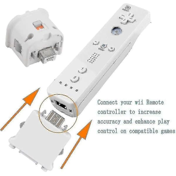2 Motion Plus Adapter Sensorer for Wii Fjernkontroller, Motion Plus Adapter Akselerometer for Wii Motion Plus Adapter