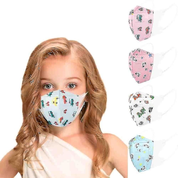 50 stk 3D Børne Kn95 Maske 5 Lag Tegneserie Åndbar Genanvendelig Beskyttende Ansigtsmasker
