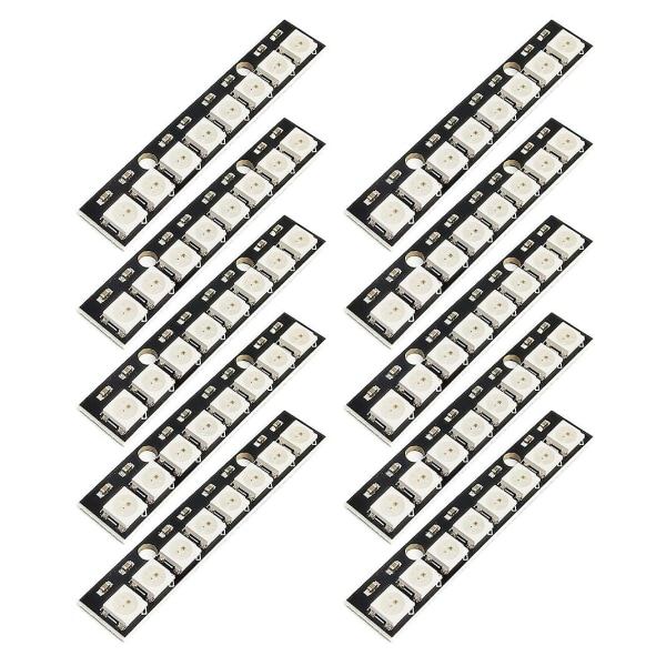 10 st 8-bitars WS2812 5050 RGB LED med inbyggd fullfärgsdriven utvecklingskort