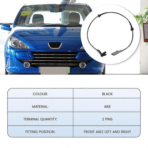 9665386780 ABS pyörän nopeusanturin kytkin eteen vasen ja oikea 4545K3 4545F5 96496780 Peugeot 307 308 C