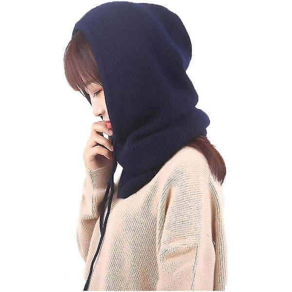 Dam Balaclava Huva Hatt Vinter Kashmir Stickad Beanie Hatt Skid Mask Skidmössa Utomhus (nary)
